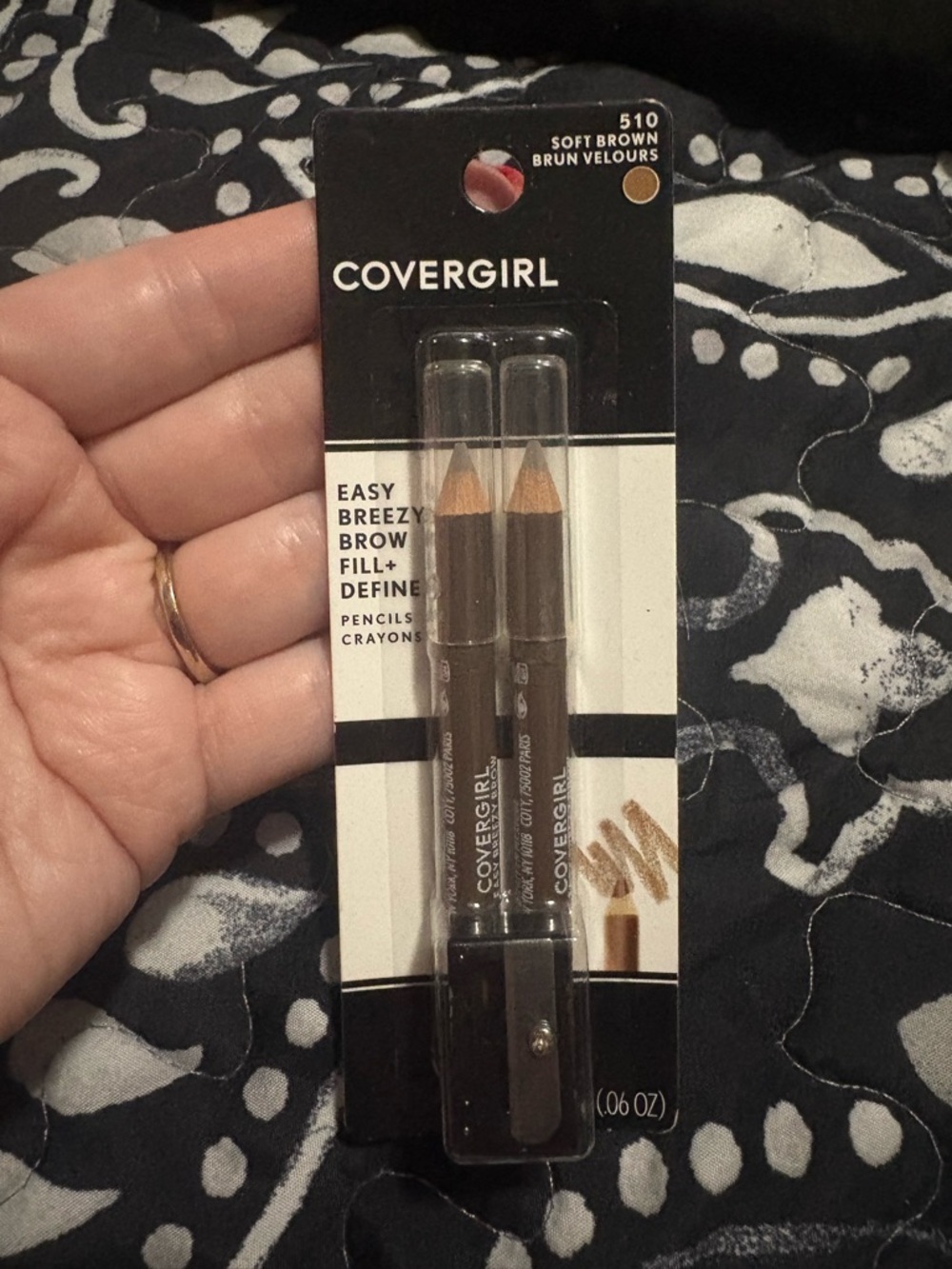 Covergirl Easy Breezy Brow Fill + Define Pencils Crayons-Soft Brown 510-NEW